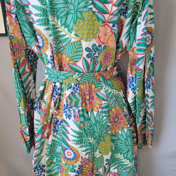 Boden Notch Neck Floral Dress US 16/18 L - Picture 11 of 16